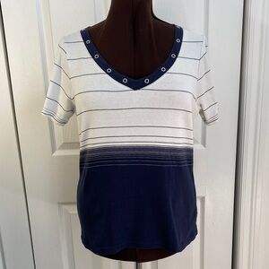 2 for $25 - Vintage Addition Elle 100% Cotton Nautical T-Shirt, X (12) Large